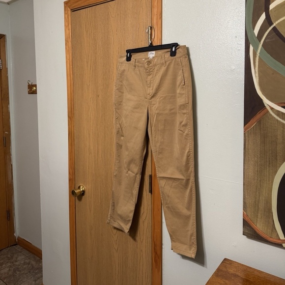 J. Crew "Vintage Straight" Size 29 Solid Tan Mid-Rise Khaki Pants - EUC - Picture 1 of 5